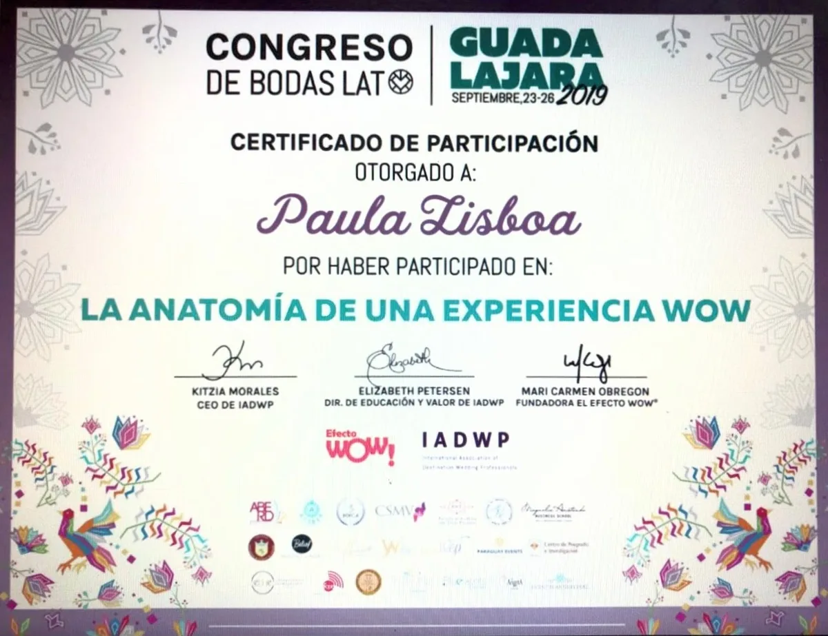 Reconocimiento Congreso Bodas LATAM 2019
